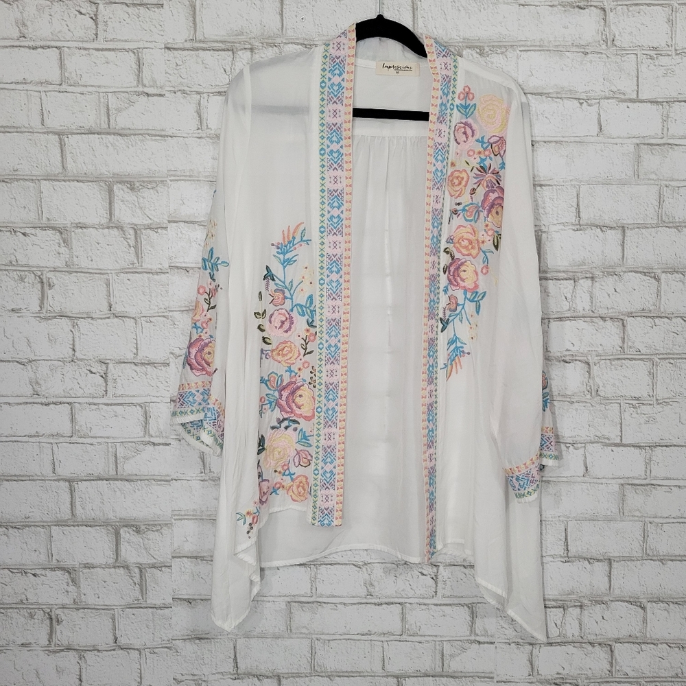 Impressions Embroidery Kimono - Size Medium - Picture 1 of 14